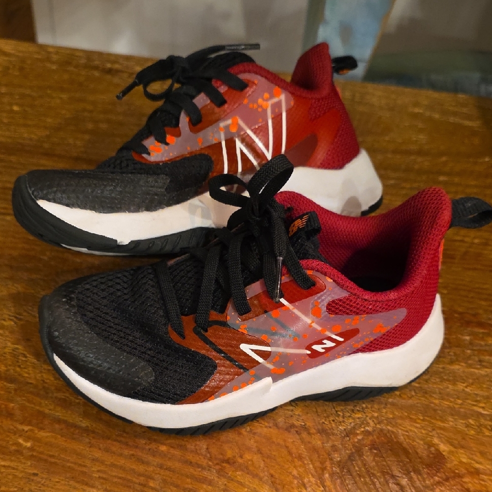 New Balance Kids' Red and Black Sneakers